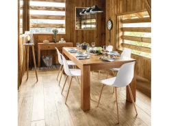 Pack 2 Sillas Taho 46x85x51cm - Blanco/Madera Claro