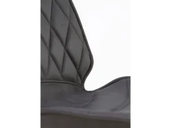 Pack 2 sillas tapizadas en gris oscuro patas metálicas negras