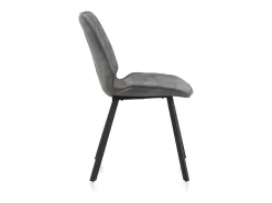 Pack 2 sillas tapizadas en gris claro patas metálicas negras