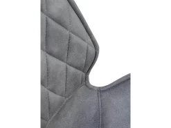 Pack 2 sillas tapizadas en gris claro patas metálicas negras