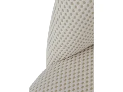 Pack 4 sillas tapizadas giratorias nido de abeja en blanco con patas metálicas negras
