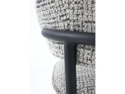 Pack 4 sillones tapizados chenilla jaspeado gris claro