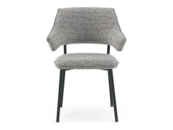 Pack 4 sillones tapizados chenilla jaspeado gris claro