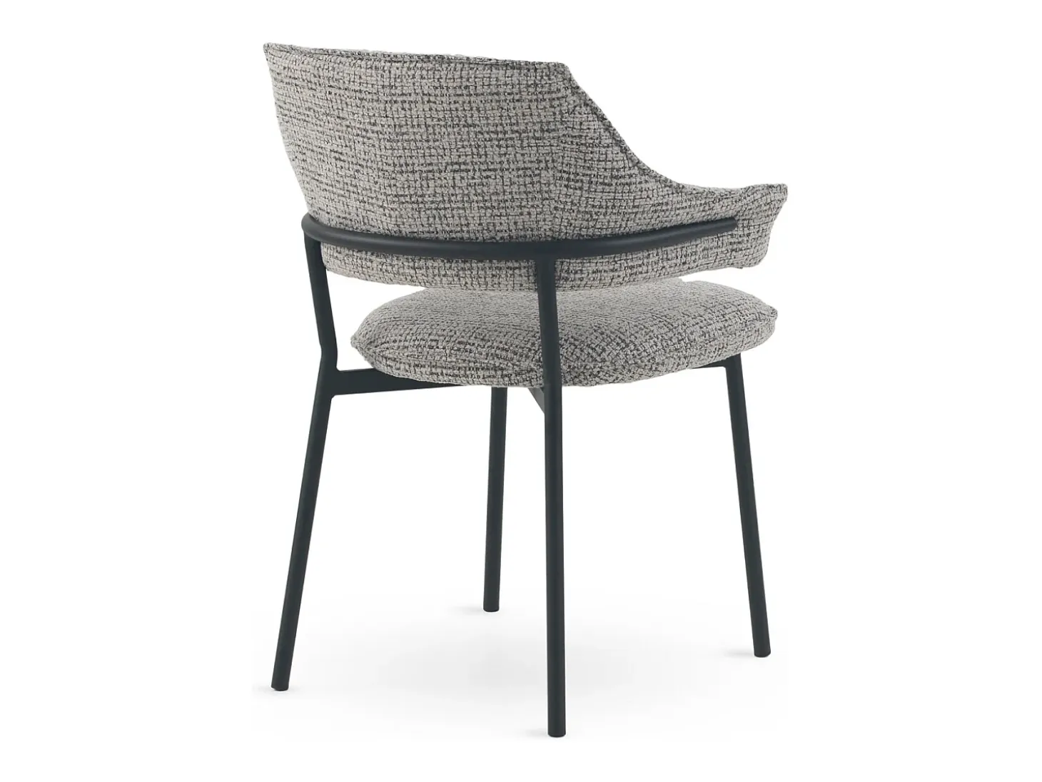 Pack 4 sillones tapizados chenilla jaspeado gris claro