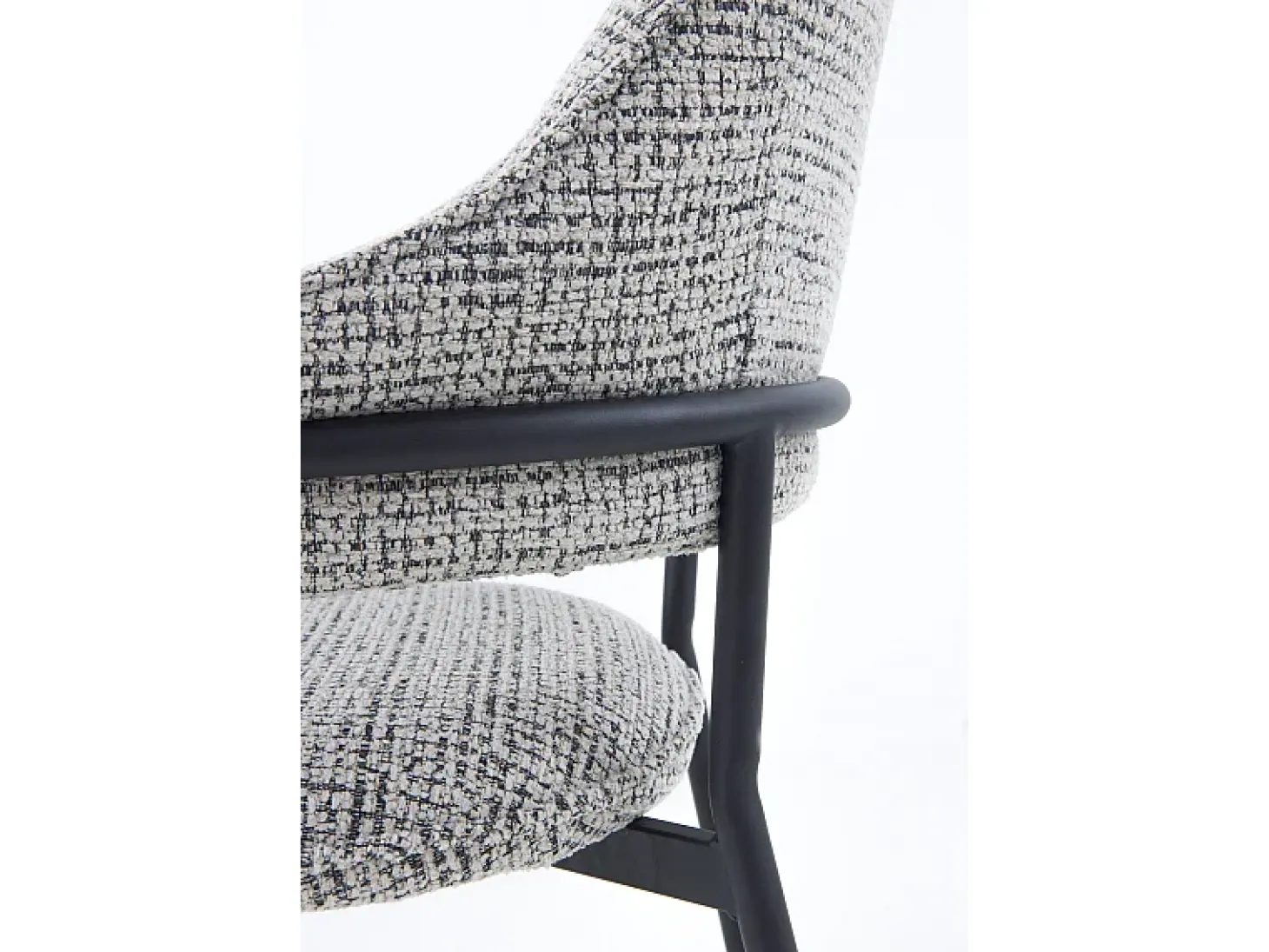 Pack 4 sillones tapizados chenilla jaspeado gris claro