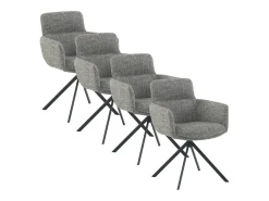 Pack 4 sillones tapizados tweed verde