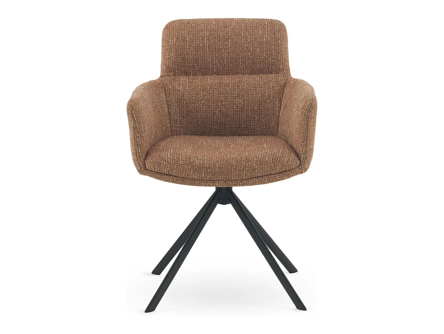 Pack 4 sillones tapizados tweed terracota moteado