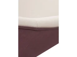 pack 4 sillones tapizados blanco/burdeos patas metálicas negras