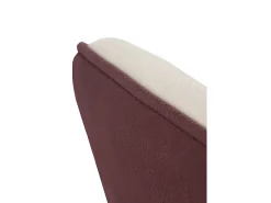 pack 4 sillones tapizados blanco/burdeos patas metálicas negras