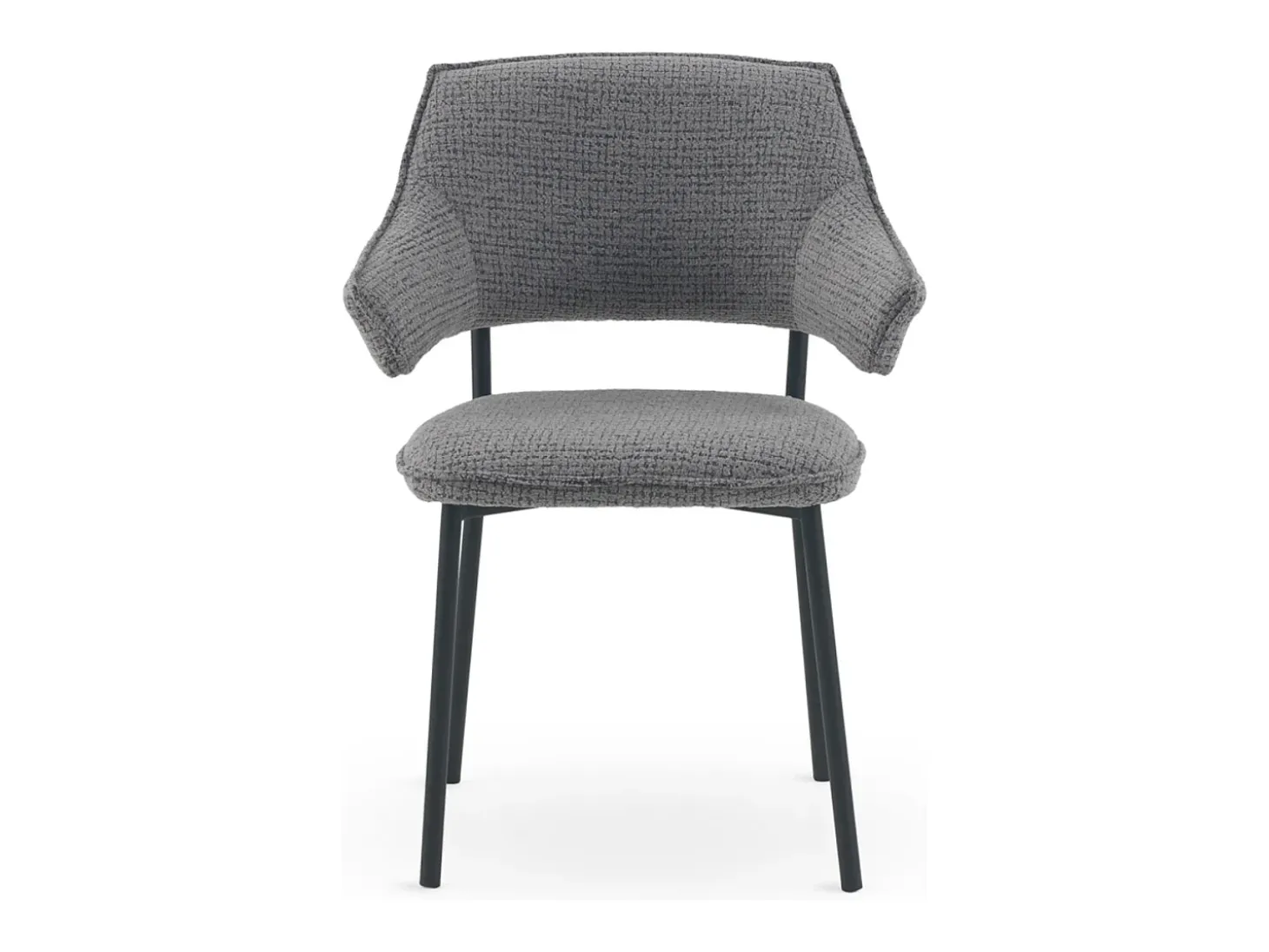 Pack 4 sillones tapizados chenilla gris marengo