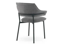 Pack 4 sillones tapizados chenilla gris marengo