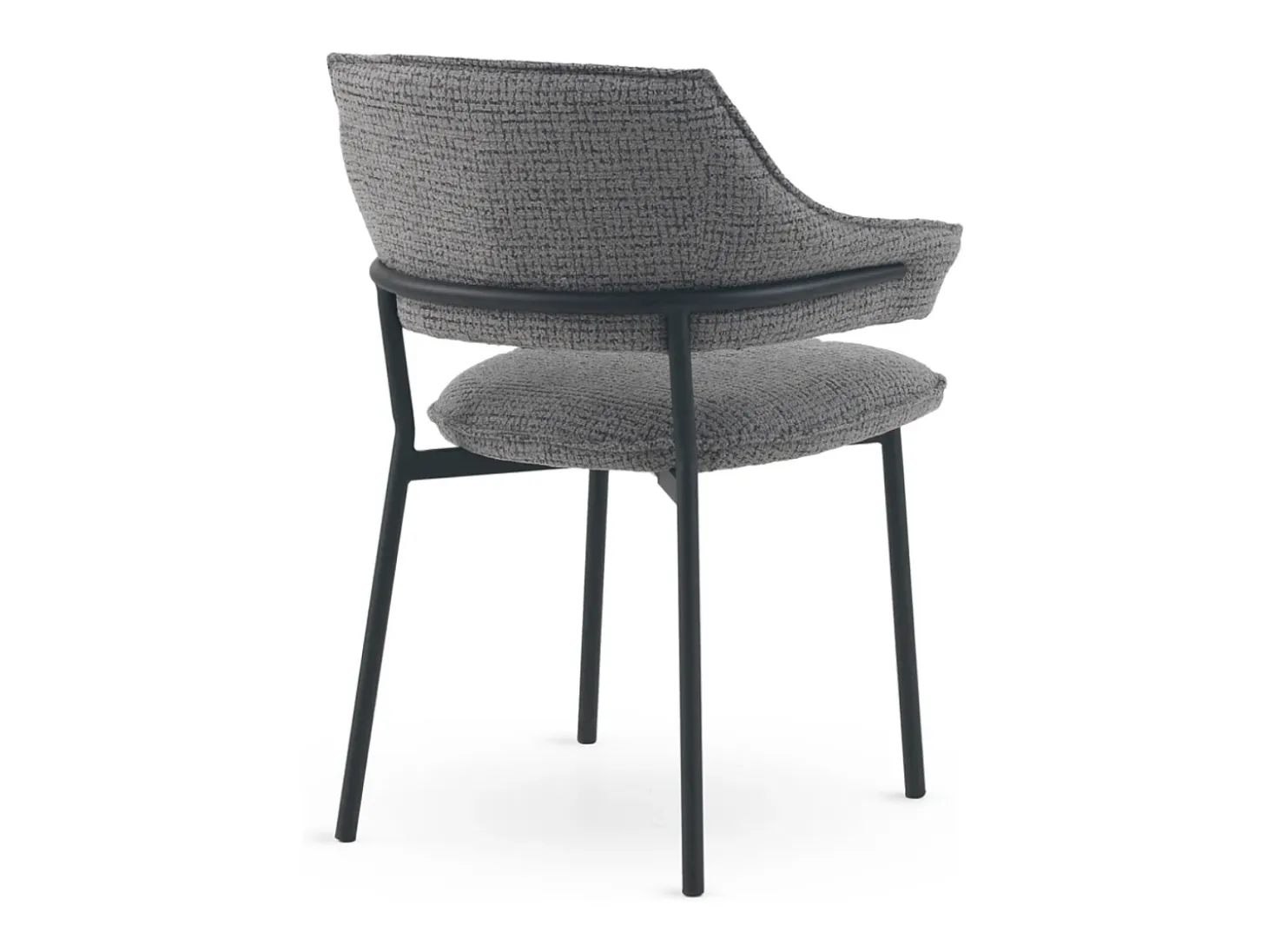 Pack 4 sillones tapizados chenilla gris marengo