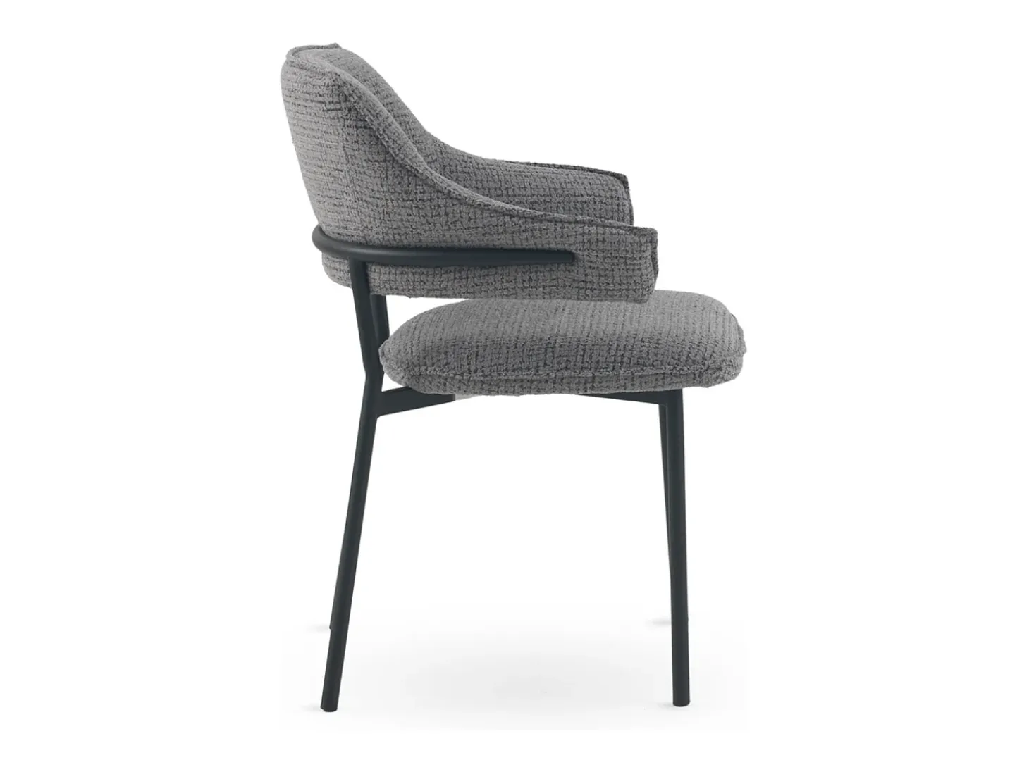 Pack 4 sillones tapizados chenilla gris marengo