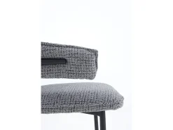 Pack 4 sillones tapizados chenilla gris marengo