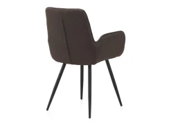 Pack 2 sillones tapizados bicolor patas metálicas negras