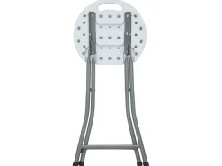 Pack 2 Taburetes Plegables de Resina y Acero 31x45cm Blancos 7house