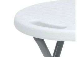 Pack 6 Taburetes Plegables de Resina y Acero 31x45cm Blancos 7house