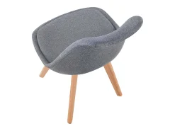 Pack comedor Bistro gris y roble 2 sillas de comedor tapizadas 84x48x54 cm