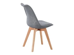 Pack comedor Bistro gris y roble 2 sillas de comedor tapizadas 84x48x54 cm