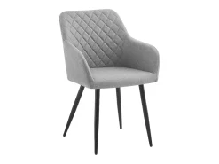 Pack comedor Rombo estilo industrial gris y negro 4 sillas con reposabrazos