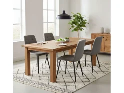 Pack comedor sillas Raf estilo industrial gris y negro (2) 85x43x48 cm