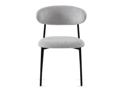 Pack de 4 sillas tapizadas en chenilla color gris claro