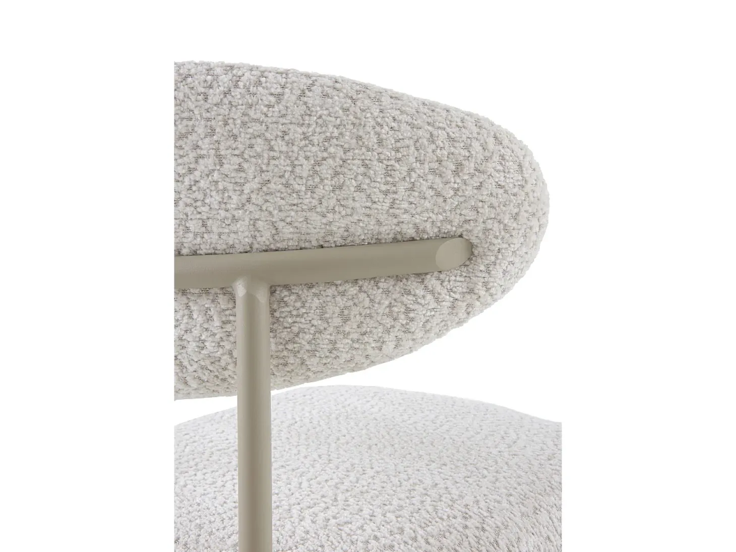 Pack de 4 sillas tapizadas en chenilla color blanco