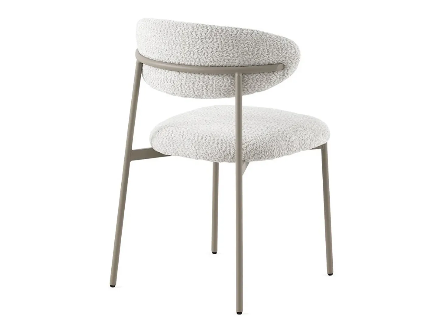 Pack de 4 sillas tapizadas en chenilla color blanco