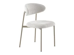 Pack de 4 sillas tapizadas en chenilla color blanco