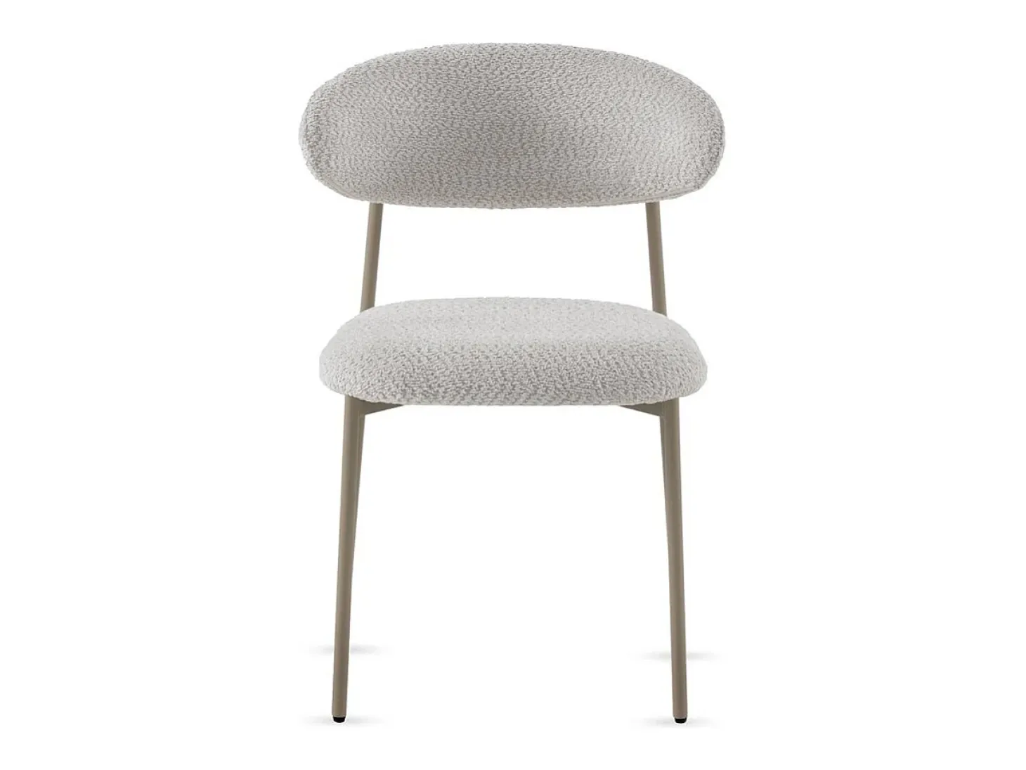 Pack de 4 sillas tapizadas en chenilla color blanco