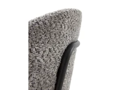 Pack de 4 sillas tapizadas en chenilla color gris oscuro