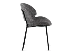 Pack de 4 sillas tapizadas en chenilla color gris oscuro