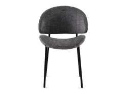 Pack de 4 sillas tapizadas en chenilla color gris oscuro