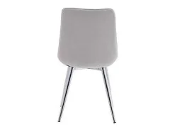 Pack de 4 sillas Altamira tapizadas en tejido beige, patas cromadas. 61cm(ancho ) 87cm(alt