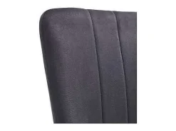 Pack de 6 sillas Cangas tapizadas en tejido velvet negro patas negras. 42cm(ancho ) 92cm(a