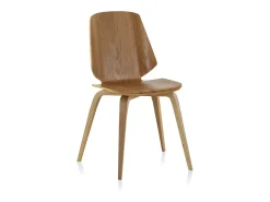 Pack de 4 sillas contrachapado roble