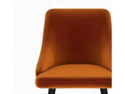 Pack de 4 sillas de bar de terciopelo naranja y amarillo 78 cm - Aristote