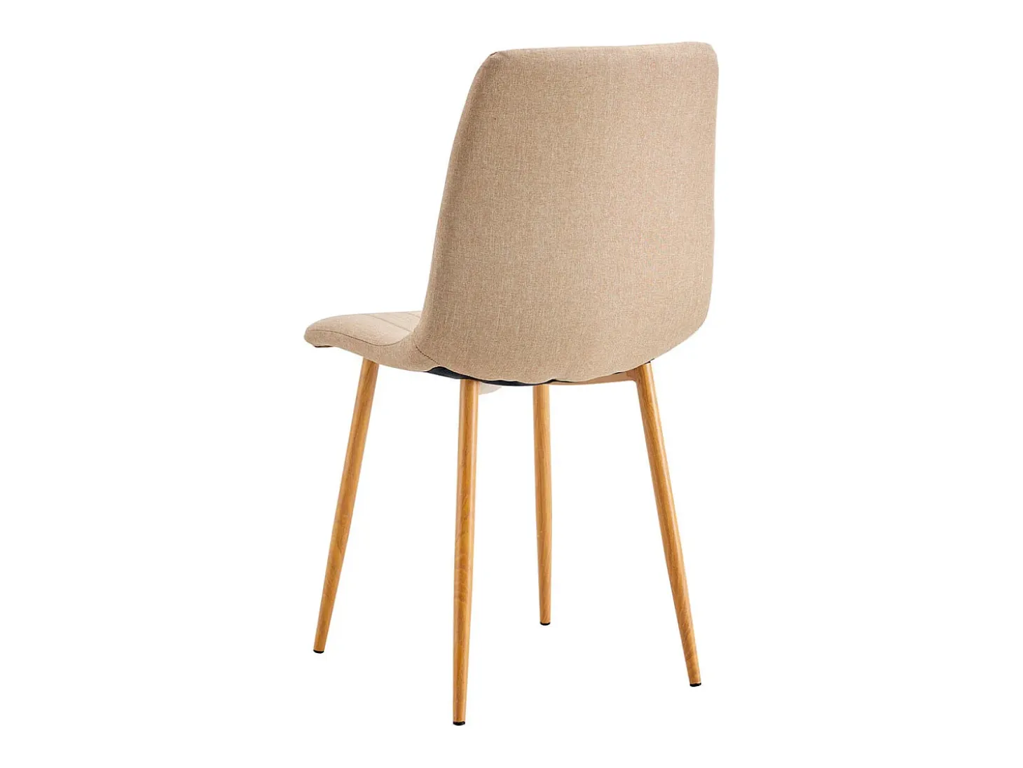 Pack de 4 sillas de comedor Nails tejido tapizado beige/oak Adec