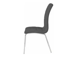 Pack de 4 sillas de comedor de 96x40x55 cm de tela en color gris con patas de metal Alepo