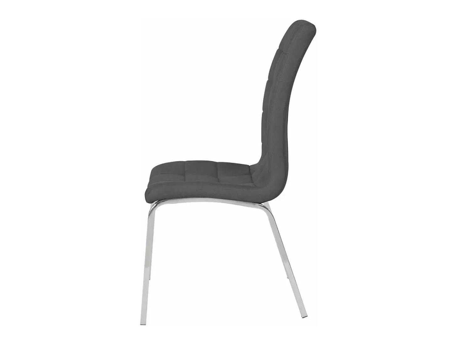 Pack de 4 sillas de comedor de 96x40x55 cm de tela en color gris con patas de metal Alepo