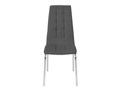 Pack de 4 sillas de comedor de 96x40x55 cm de tela en color gris con patas de metal Alepo