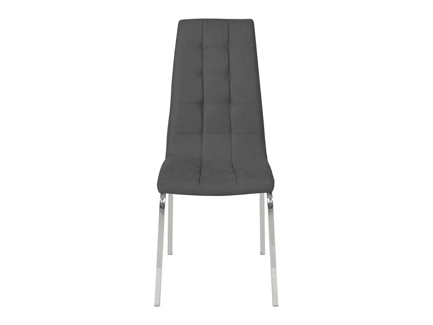 Pack de 4 sillas de comedor de 96x40x55 cm de tela en color gris con patas de metal Alepo