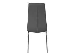 Pack de 4 sillas de comedor de 96x40x55 cm de tela en color gris con patas de metal Alepo