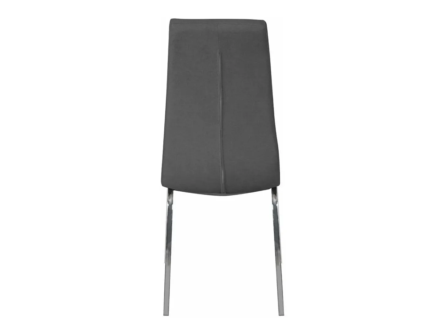 Pack de 4 sillas de comedor de 96x40x55 cm de tela en color gris con patas de metal Alepo