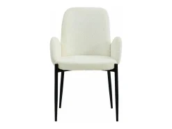 Pack de 2 sillas de comedor de 88x57x60 cm con tapizado borreguito en color blanco Cheryl