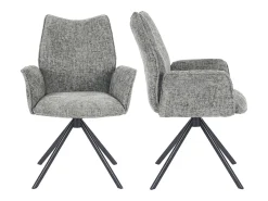 Pack de 2 sillas de comedor u oficina de 93x63x62 cm giratorias de tela en musgo Andrea