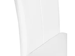 Pack de 4 sillas de comedor Smile estructura metálica símil piel blanco Adec