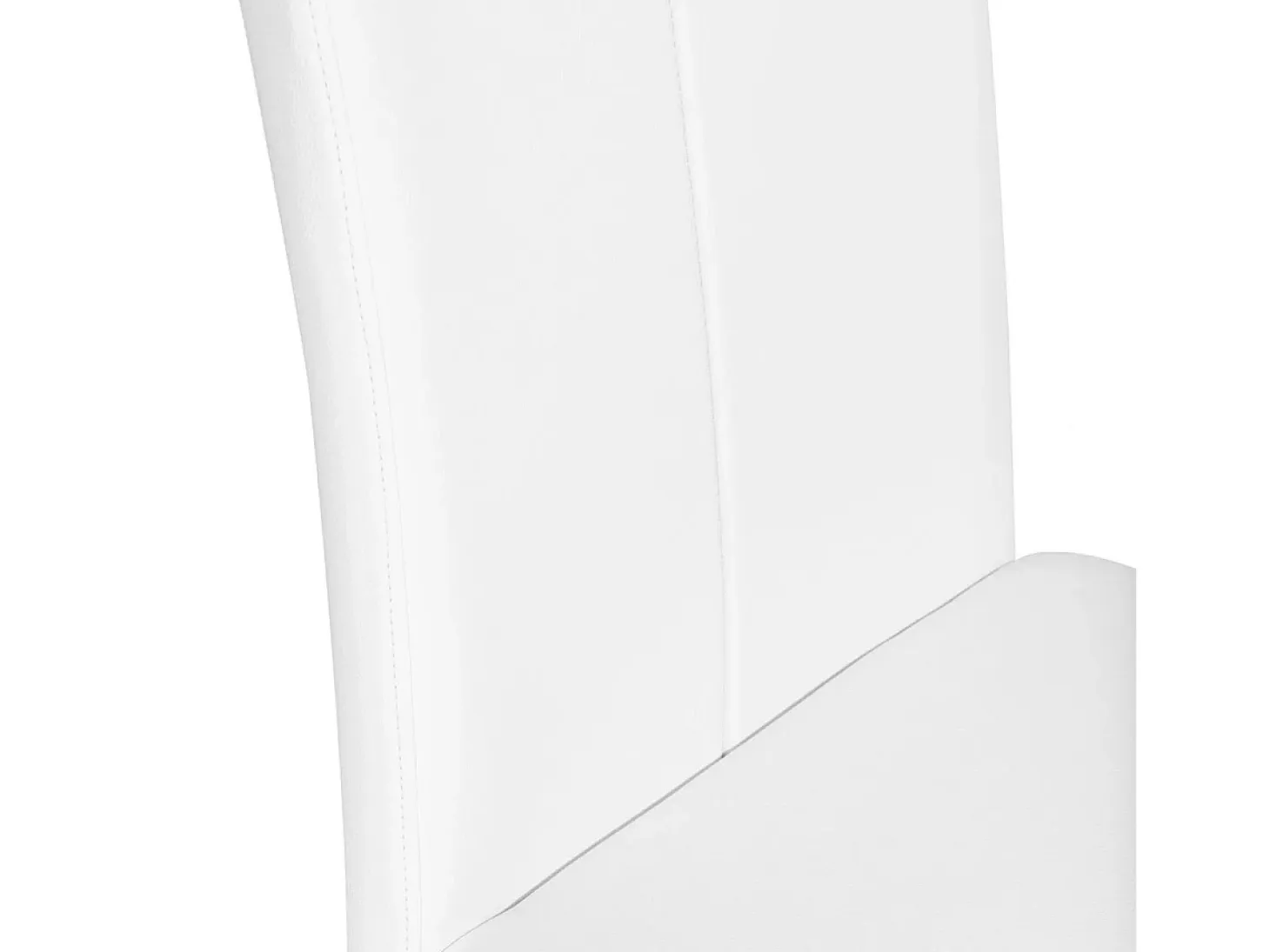 Pack de 4 sillas de comedor Smile estructura metálica símil piel blanco Adec