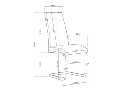 Pack de 4 sillas de comedor Smile estructura metálica símil piel blanco Adec