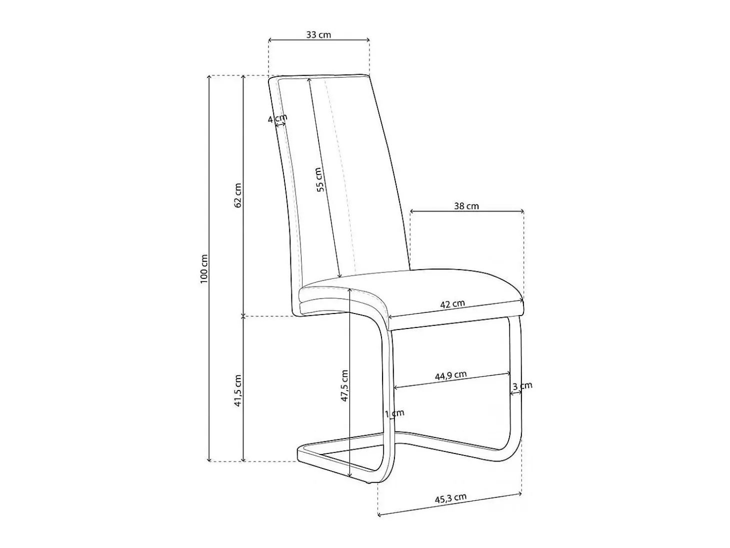 Pack de 4 sillas de comedor Smile estructura metálica símil piel blanco Adec
